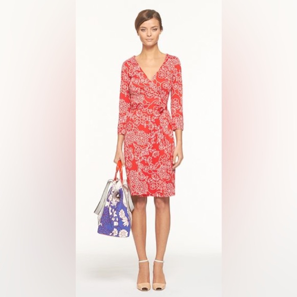 Diane Von Furstenberg Silk Floral Wrap Dress